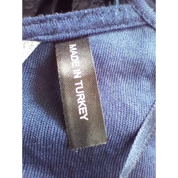 Peplum Dress Plus Size 22 Navy Blue Floral Lace V neck Short Sleeve Holiday - Picture 10 of 12